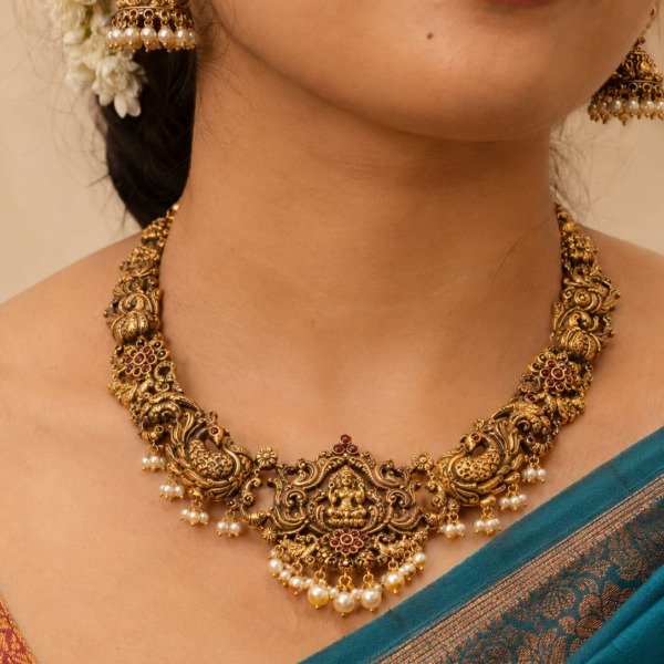 Antique Peacock Necklace Set